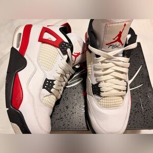 Jordan Sneakers White Red Black